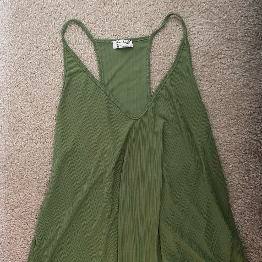 Intimately Free People Green Racerback Tank M